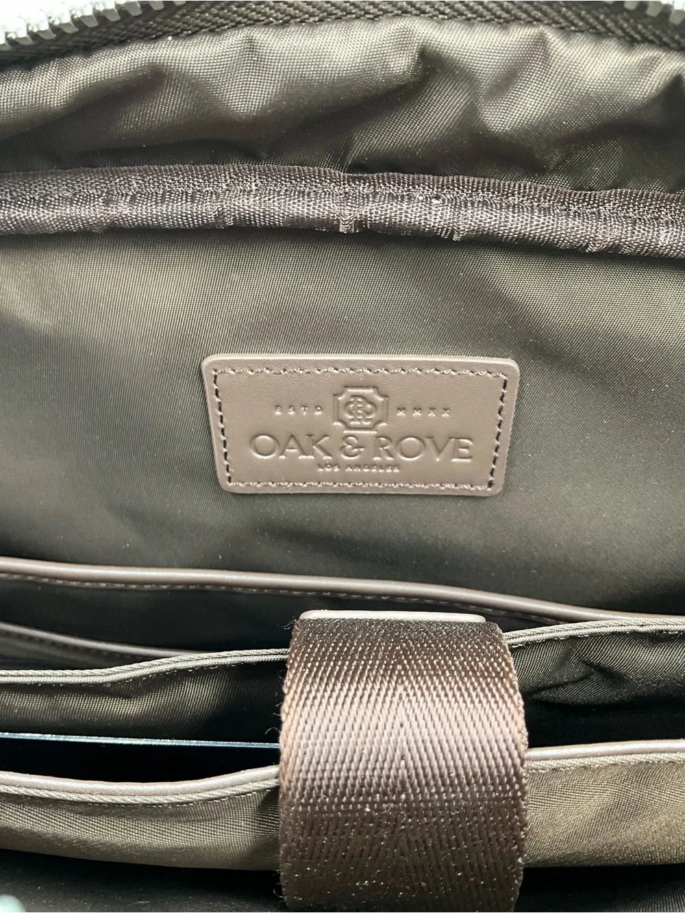 Oak & Rove Alto Laptop Briefcase Leather Brown Travel Work Bag Organizer